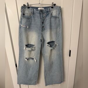 KanCan Light Blue Distressed Boyfriend Jeans